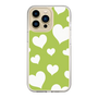 スリムプロテクションケース［ Dot Hearts - Green ］