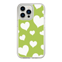 スリムプロテクションケース［ Dot Hearts - Green ］