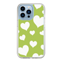 スリムプロテクションケース［ Dot Hearts - Green ］