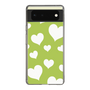 スリムプロテクションケース［ Dot Hearts - Green ］
