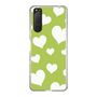 スリムプロテクションケース［ Dot Hearts - Green ］