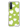 スリムプロテクションケース［ Dot Hearts - Green ］
