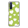 スリムプロテクションケース［ Dot Hearts - Green ］
