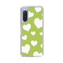 スリムプロテクションケース［ Dot Hearts - Green ］
