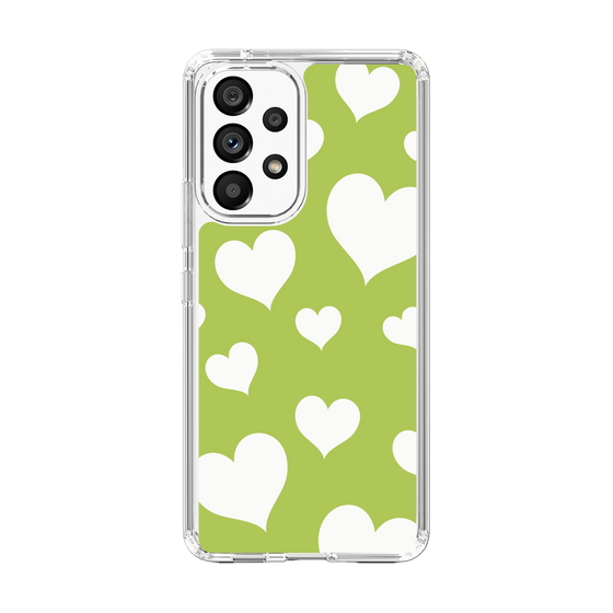 スリムプロテクションケース［ Dot Hearts - Green ］