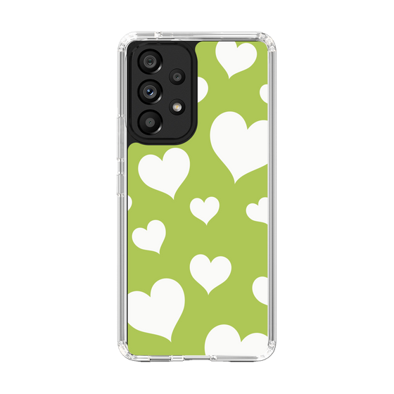 スリムプロテクションケース［ Dot Hearts - Green ］