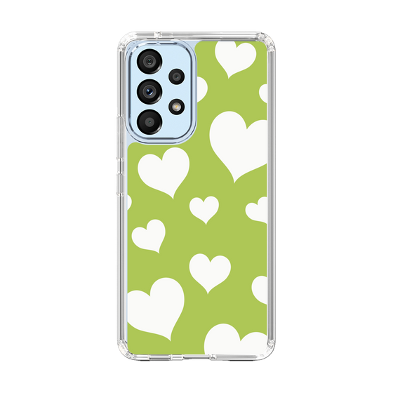 スリムプロテクションケース［ Dot Hearts - Green ］