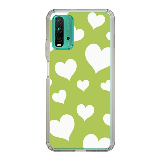 スリムプロテクションケース［ Dot Hearts - Green ］