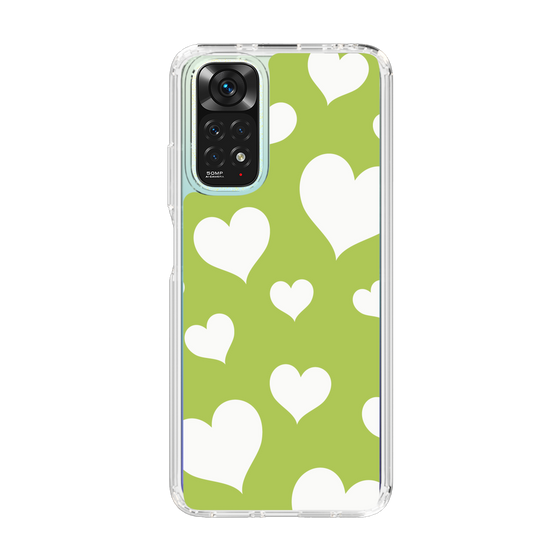 スリムプロテクションケース［ Dot Hearts - Green ］