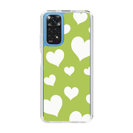 スリムプロテクションケース［ Dot Hearts - Green ］