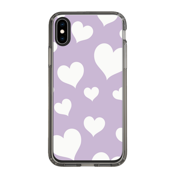 スリムプロテクションケース［ Dot Hearts - Purple ］