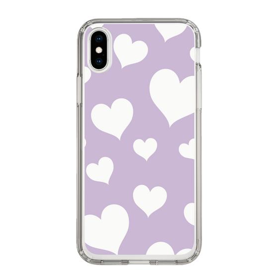スリムプロテクションケース［ Dot Hearts - Purple ］