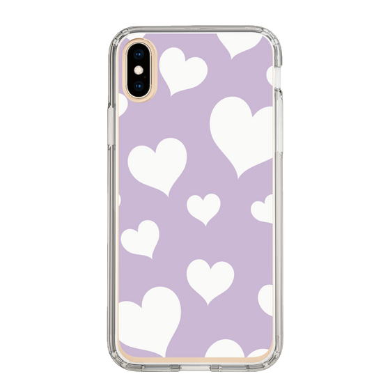 スリムプロテクションケース［ Dot Hearts - Purple ］