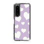スリムプロテクションケース［ Dot Hearts - Purple ］