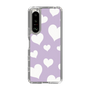 スリムプロテクションケース［ Dot Hearts - Purple ］