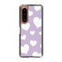 スリムプロテクションケース［ Dot Hearts - Purple ］