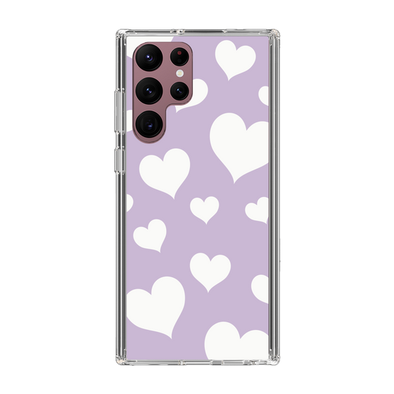 スリムプロテクションケース［ Dot Hearts - Purple ］