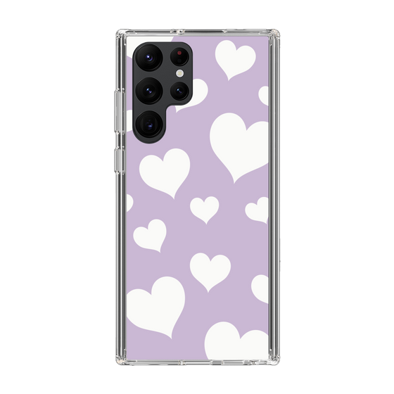 スリムプロテクションケース［ Dot Hearts - Purple ］