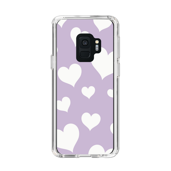 スリムプロテクションケース［ Dot Hearts - Purple ］