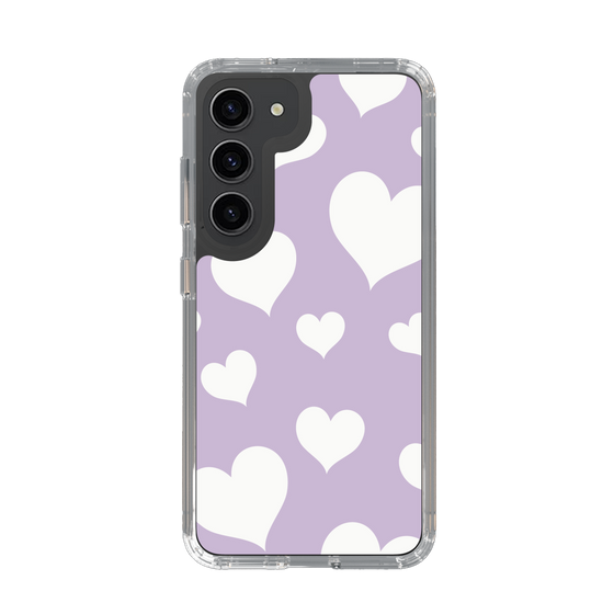 スリムプロテクションケース［ Dot Hearts - Purple ］