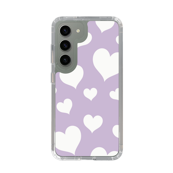 スリムプロテクションケース［ Dot Hearts - Purple ］