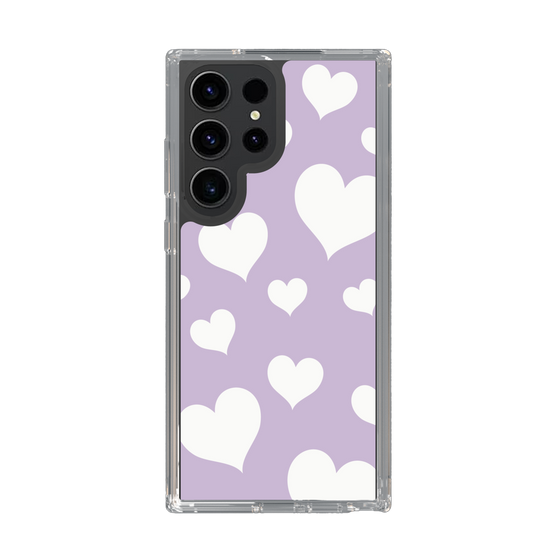 スリムプロテクションケース［ Dot Hearts - Purple ］