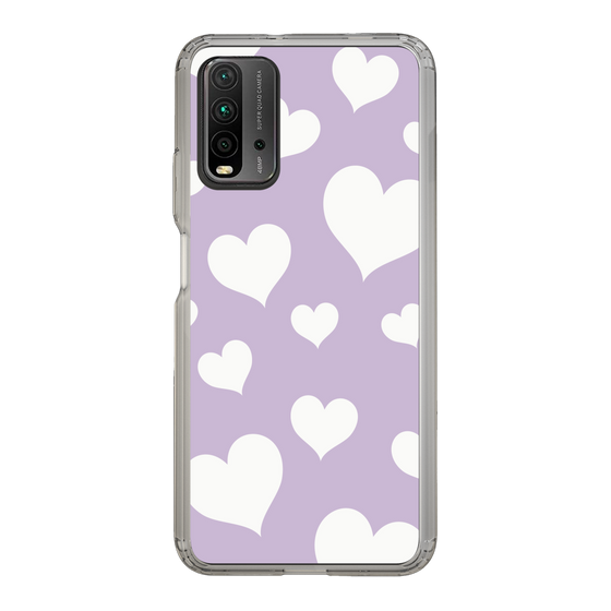 スリムプロテクションケース［ Dot Hearts - Purple ］