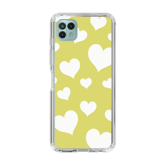 スリムプロテクションケース［ Dot Hearts - Yellow ］