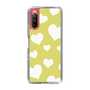 スリムプロテクションケース［ Dot Hearts - Yellow ］