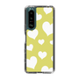 スリムプロテクションケース［ Dot Hearts - Yellow ］