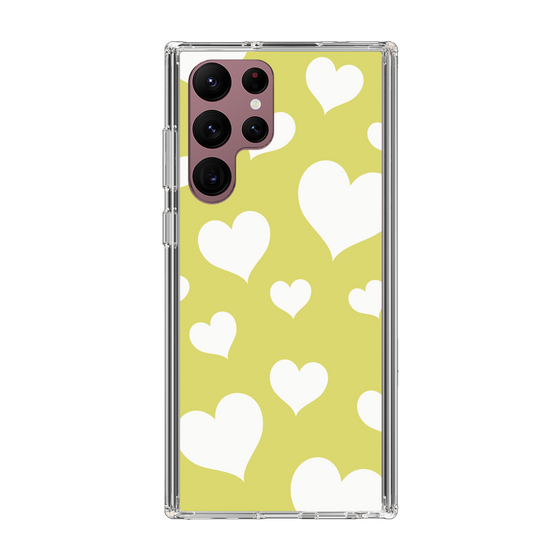 スリムプロテクションケース［ Dot Hearts - Yellow ］