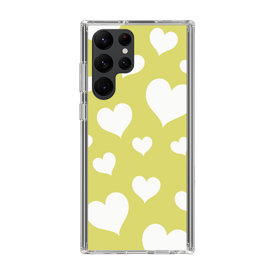 スリムプロテクションケース［ Dot Hearts - Yellow ］
