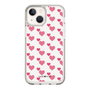 スリムプロテクションケース［ Stripe Hearts - Pink ］