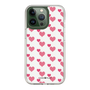 スリムプロテクションケース［ Stripe Hearts - Pink ］