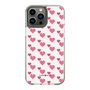 スリムプロテクションケース［ Stripe Hearts - Pink ］