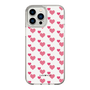 スリムプロテクションケース［ Stripe Hearts - Pink ］