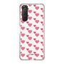 スリムプロテクションケース［ Stripe Hearts - Pink ］