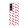 スリムプロテクションケース［ Stripe Hearts - Pink ］