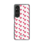 スリムプロテクションケース［ Stripe Hearts - Pink ］