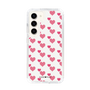 スリムプロテクションケース［ Stripe Hearts - Pink ］