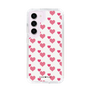 スリムプロテクションケース［ Stripe Hearts - Pink ］