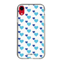 スリムプロテクションケース［ Stripe Hearts - Blue ］