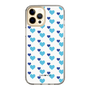 スリムプロテクションケース［ Stripe Hearts - Blue ］