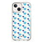 スリムプロテクションケース［ Stripe Hearts - Blue ］