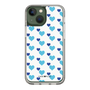 スリムプロテクションケース［ Stripe Hearts - Blue ］