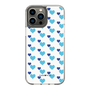 スリムプロテクションケース［ Stripe Hearts - Blue ］