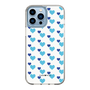 スリムプロテクションケース［ Stripe Hearts - Blue ］