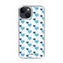 スリムプロテクションケース［ Stripe Hearts - Blue ］