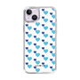 スリムプロテクションケース［ Stripe Hearts - Blue ］
