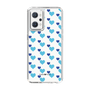 スリムプロテクションケース［ Stripe Hearts - Blue ］